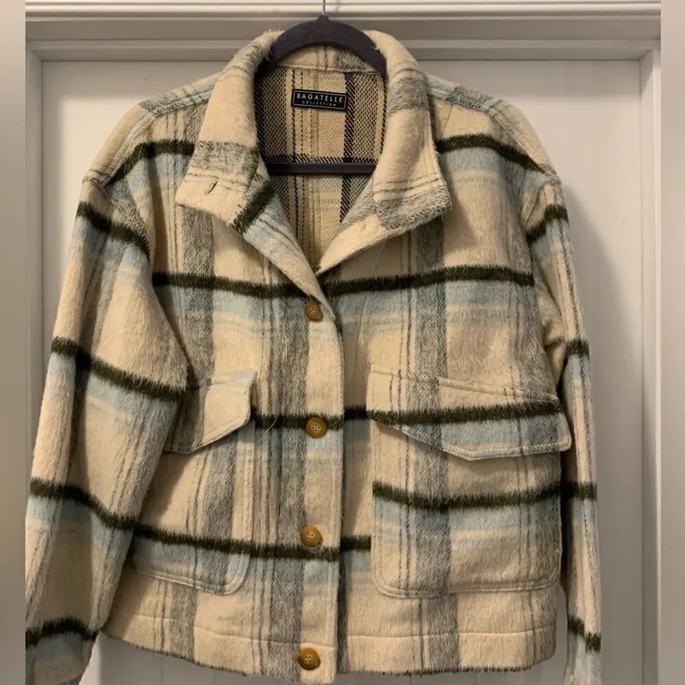 Bagatelle Plaid Shacket Shirt Jacket Nordstrom Size: M / L